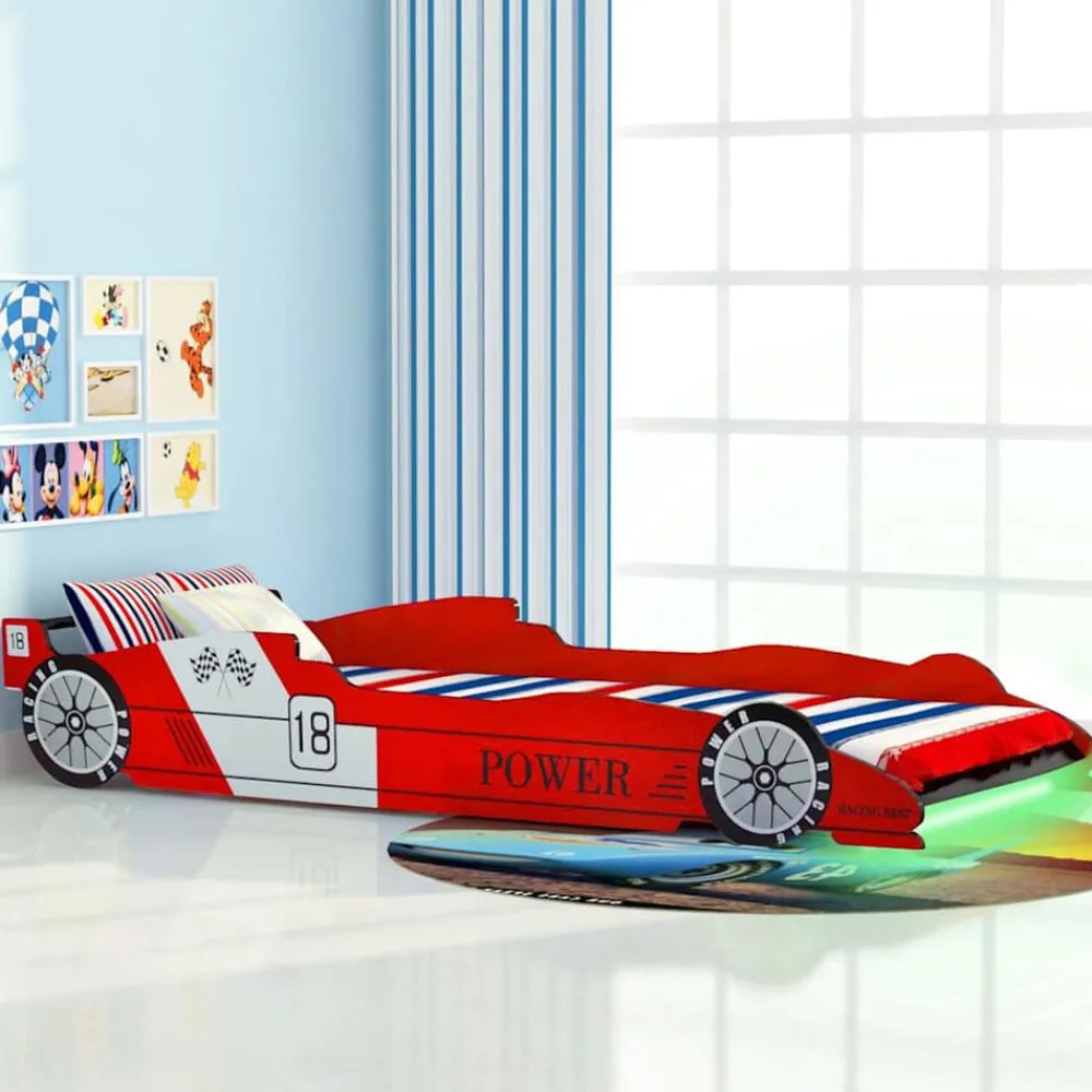 Kinderbed raceauto met LED-verlichting 90x200 cm>vidaXL Clearance