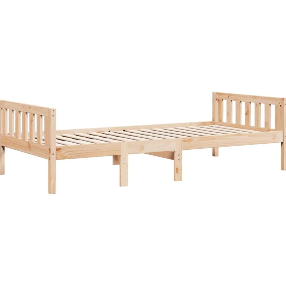 Bedden & Accessoires*vidaXL Kinderbed zonder matras massief grenenhout 80x200 cm Naturel