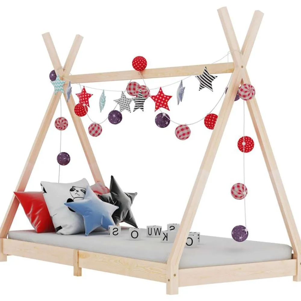 Kinderbedframe massief grenenhout 70x140 cm>vidaXL New