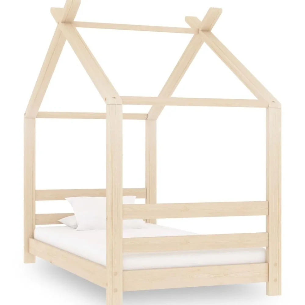Meubelen Voor Baby'S & Peuters*vidaXL Kinderbedframe massief grenenhout 70x140 cm Bruin
