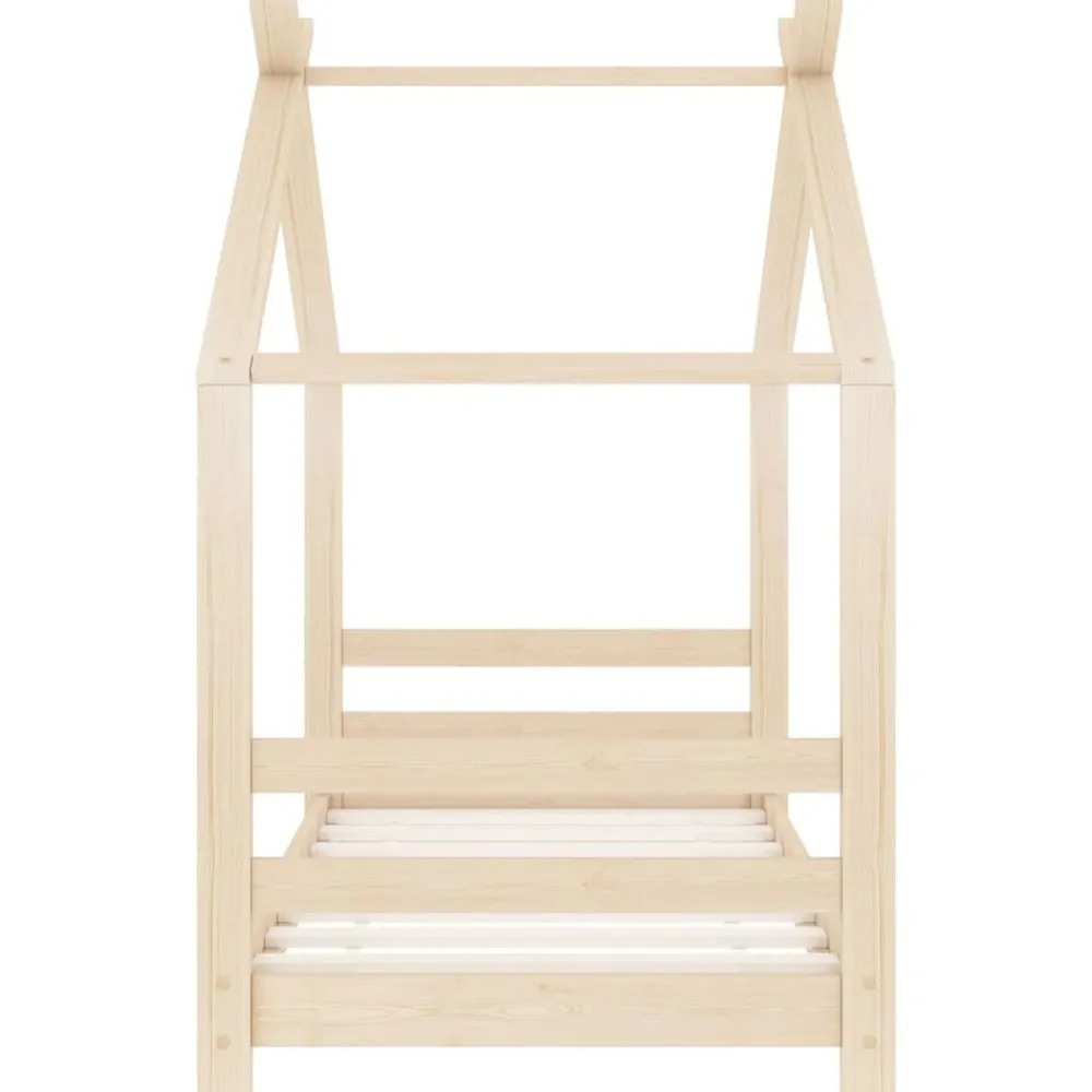 Meubelen Voor Baby'S & Peuters*vidaXL Kinderbedframe massief grenenhout 70x140 cm Bruin
