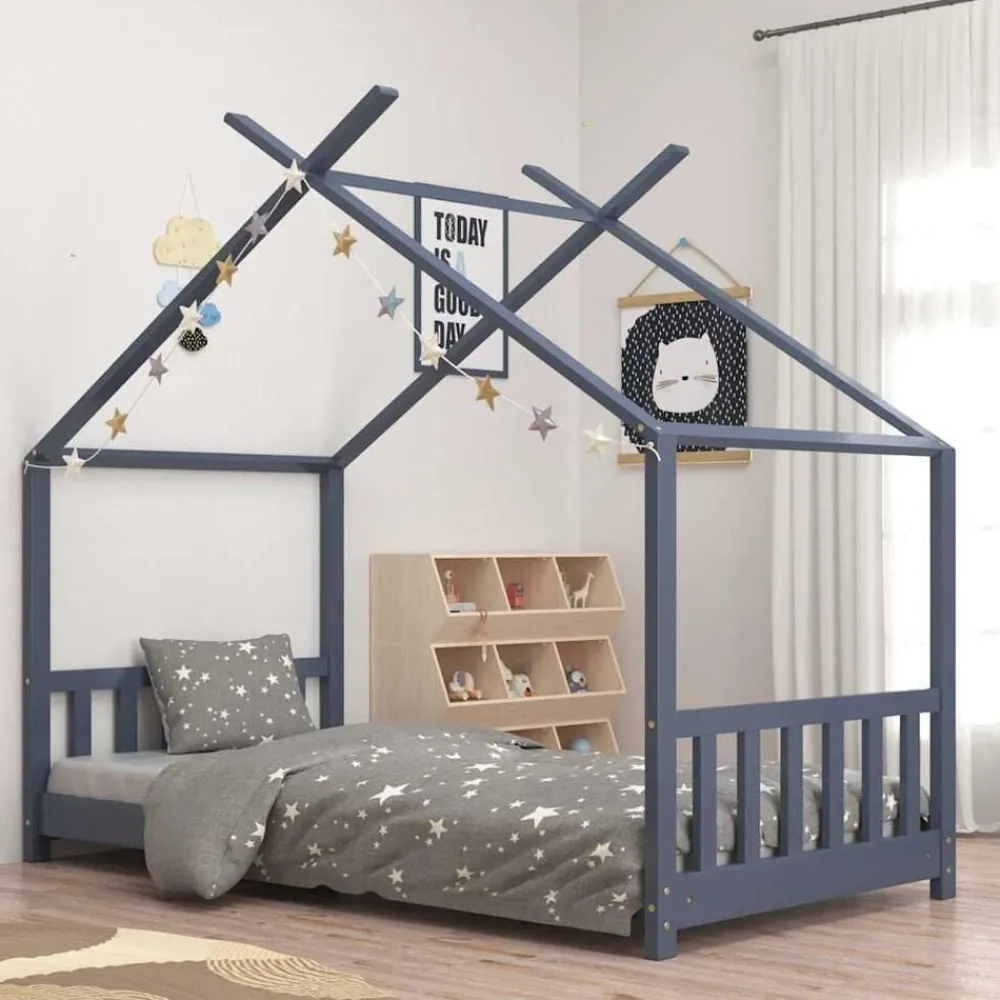Kinderbedframe massief grenenhout 70x140 cm>vidaXL Hot