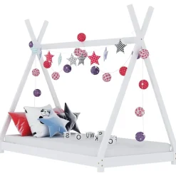 Meubelen Voor Baby'S & Peuters*vidaXL Kinderbedframe massief grenenhout 70x140 cm Wit