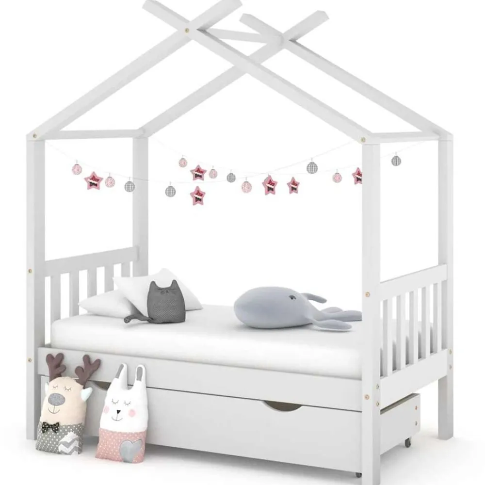 Kinderbedframe met lade massief grenenhout 70x140 cm>vidaXL Hot