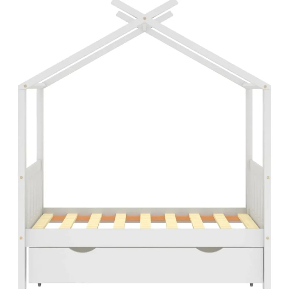 Kinderbedframe met lade massief grenenhout 70x140 cm>vidaXL Hot