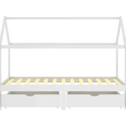Kinderbedframe met lades massief grenenhout 90x200 cm><noscript><img width=