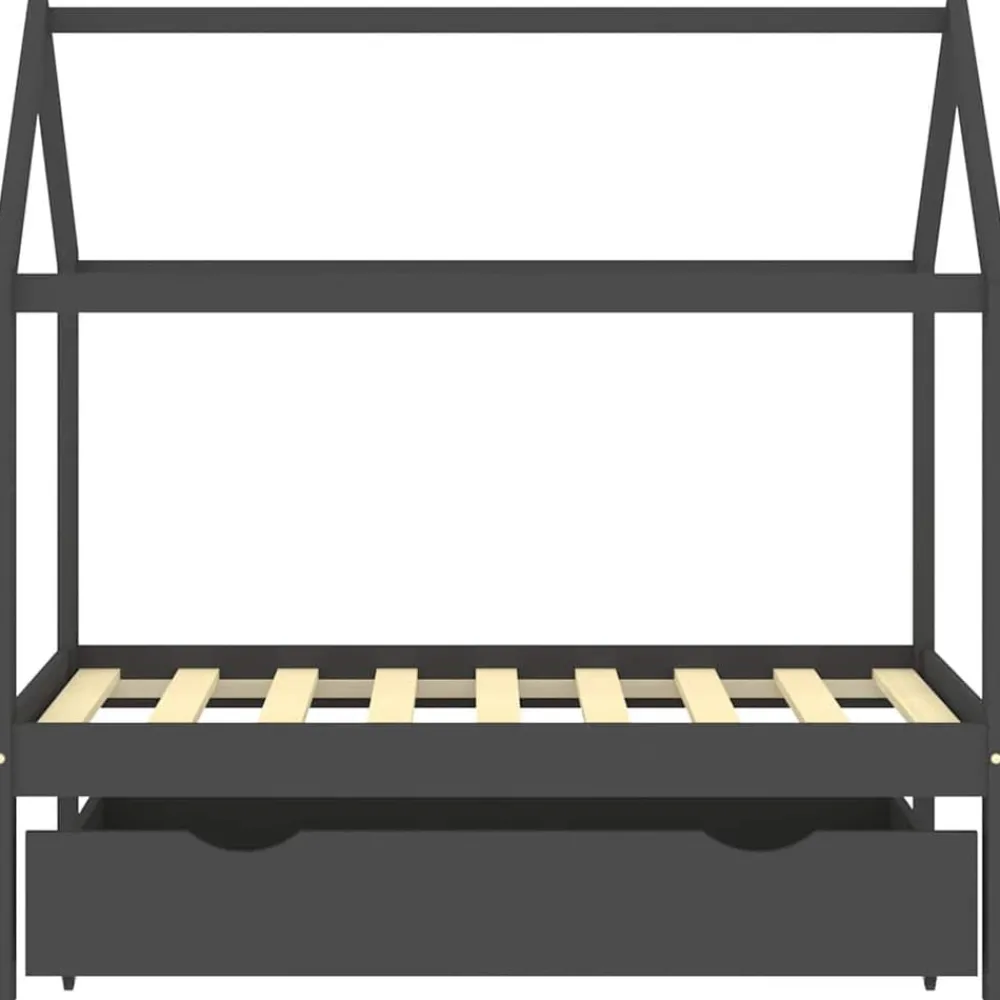 Kinderbedframe met lade grenenhout 70x140 cm>vidaXL