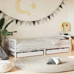 Kinderbedframe met lades 80x200 cm massief grenenhout>vidaXL Hot
