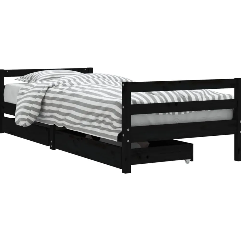 Kinderbedframe met lades 80x200 cm massief grenenhout>vidaXL