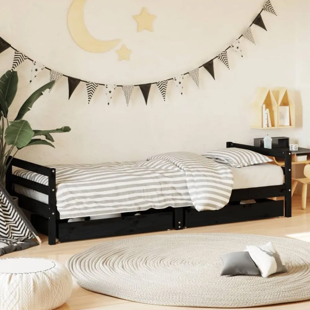 Kinderbedframe met lades 80x200 cm massief grenenhout>vidaXL