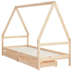 Kinderbedframe met lades 80x200 cm massief grenenhout><noscript><img width=
