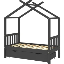 Kinderbedframe met lade grenenhout 70x140 cm>vidaXL Hot