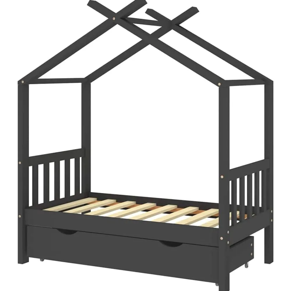 Kinderbedframe met lade grenenhout 70x140 cm>vidaXL Hot