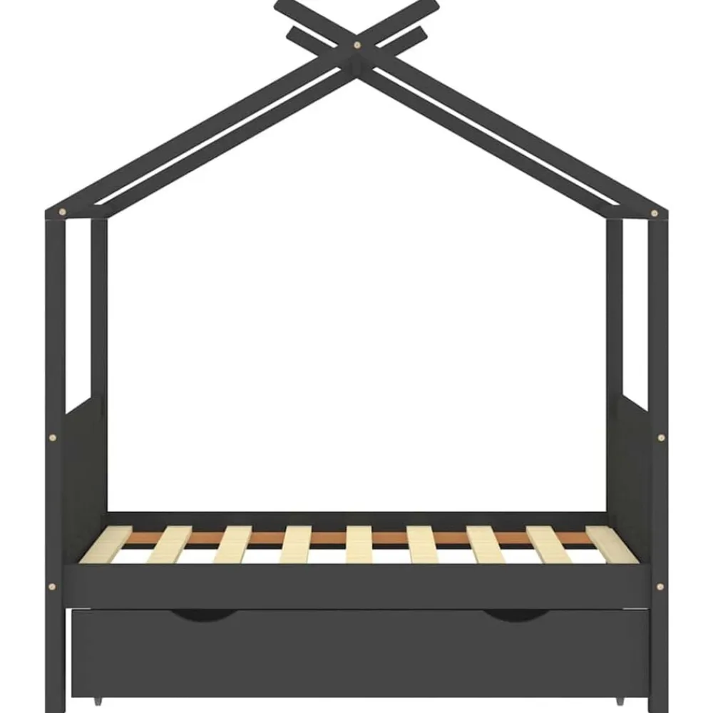 Kinderbedframe met lade grenenhout 70x140 cm>vidaXL Hot