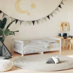 Meubelen Voor Baby'S & Peuters*vidaXL Kinderbedframe 70x140 cm massief grenenhout Wit