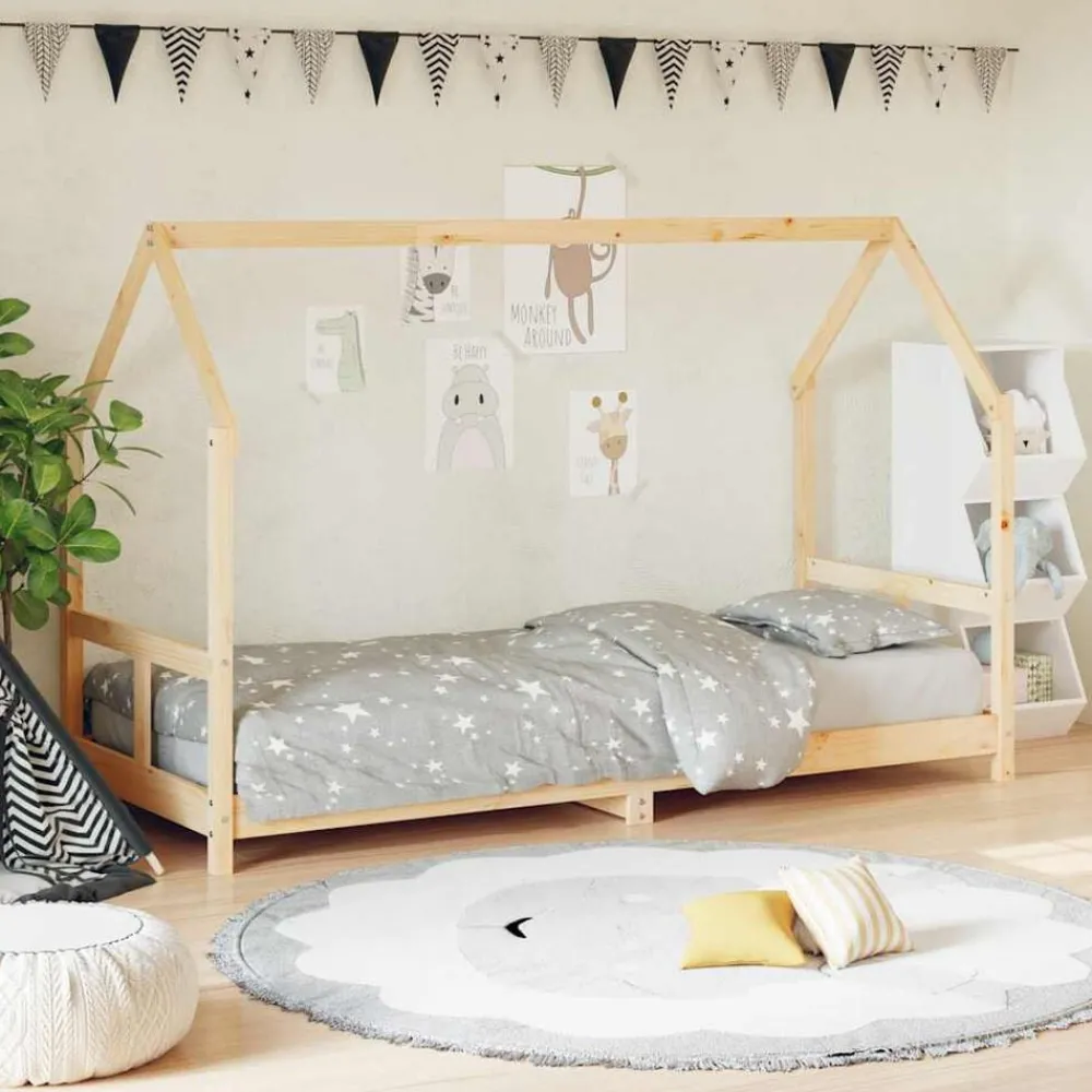 Kinderbedframe 80x200 cm massief grenenhout>vidaXL New