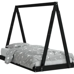 Meubelen Voor Baby'S & Peuters*vidaXL Kinderbedframe 80x160 cm massief grenenhout Zwart