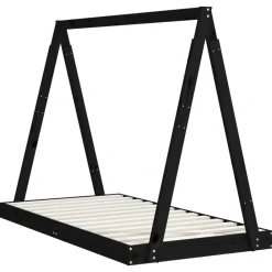 Meubelen Voor Baby'S & Peuters*vidaXL Kinderbedframe 80x160 cm massief grenenhout Zwart