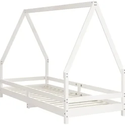 Meubelen Voor Baby'S & Peuters*vidaXL Kinderbedframe 80x200 cm massief grenenhout Wit