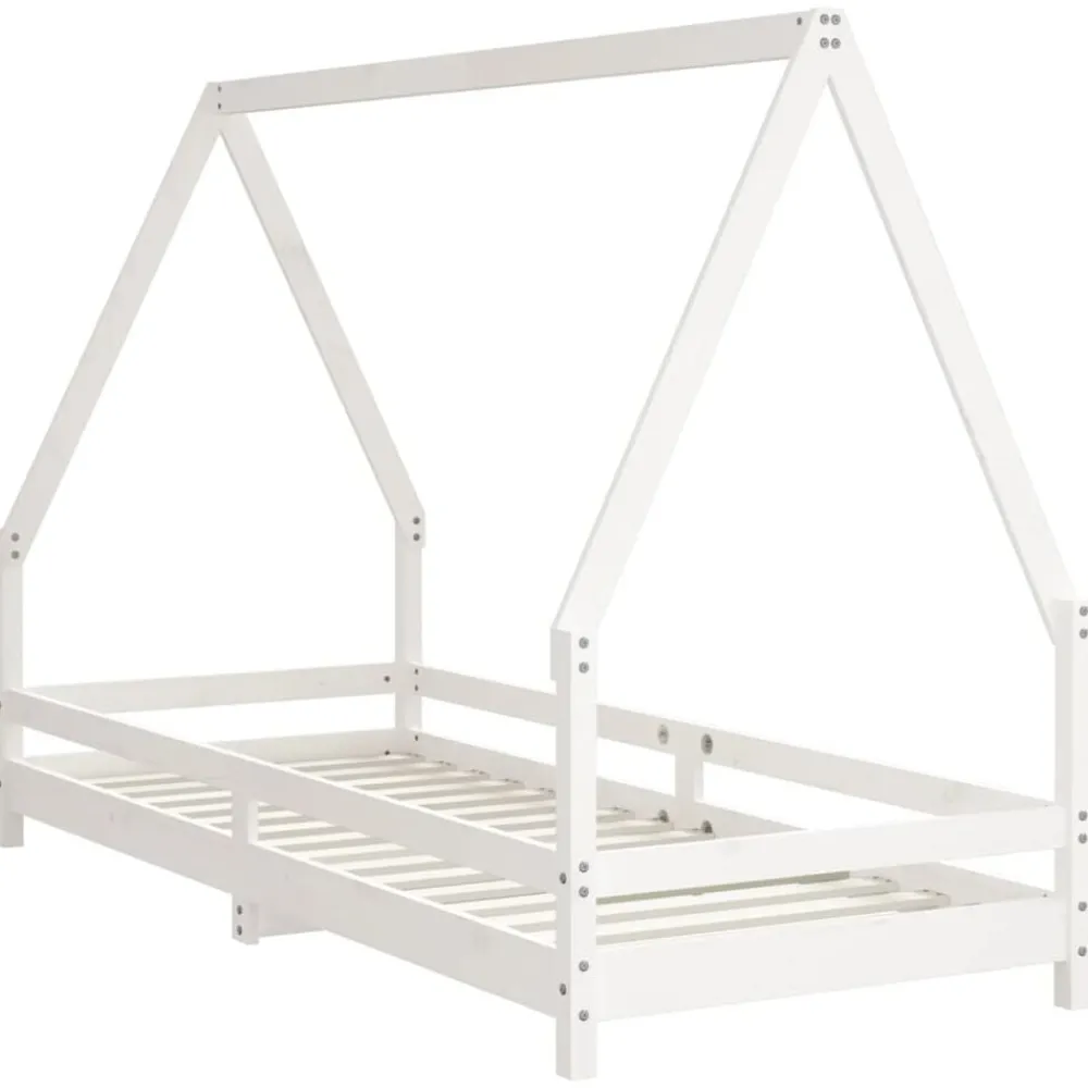 Meubelen Voor Baby'S & Peuters*vidaXL Kinderbedframe 80x200 cm massief grenenhout Wit