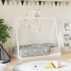 Meubelen Voor Baby'S & Peuters*vidaXL Kinderbedframe 70x140 cm massief grenenhout Wit