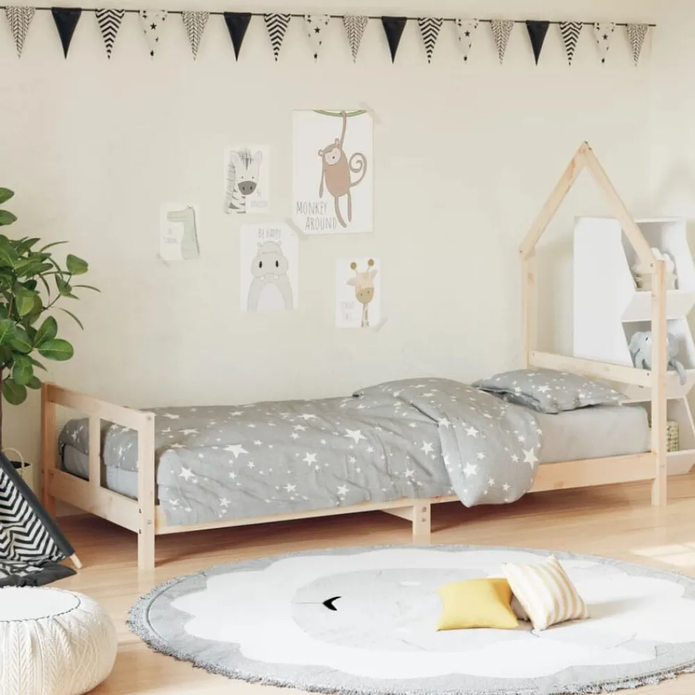 Meubelen Voor Baby'S & Peuters*vidaXL Kinderbedframe 80x200 cm massief grenenhout Naturel
