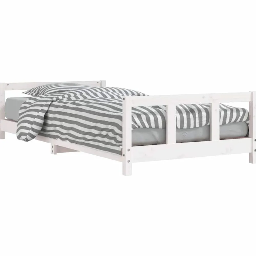 Meubelen Voor Baby'S & Peuters*vidaXL Kinderbedframe 90x200 cm massief grenenhout Wit