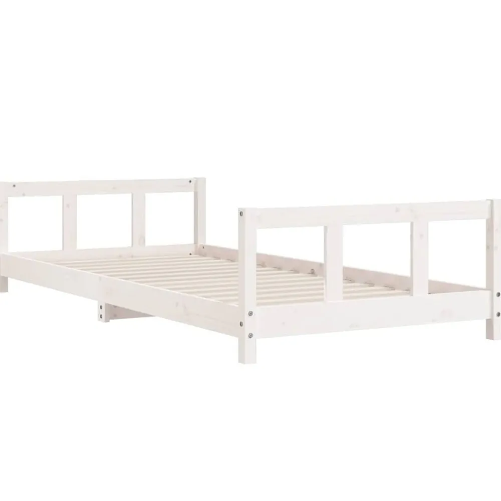 Meubelen Voor Baby'S & Peuters*vidaXL Kinderbedframe 90x200 cm massief grenenhout Wit