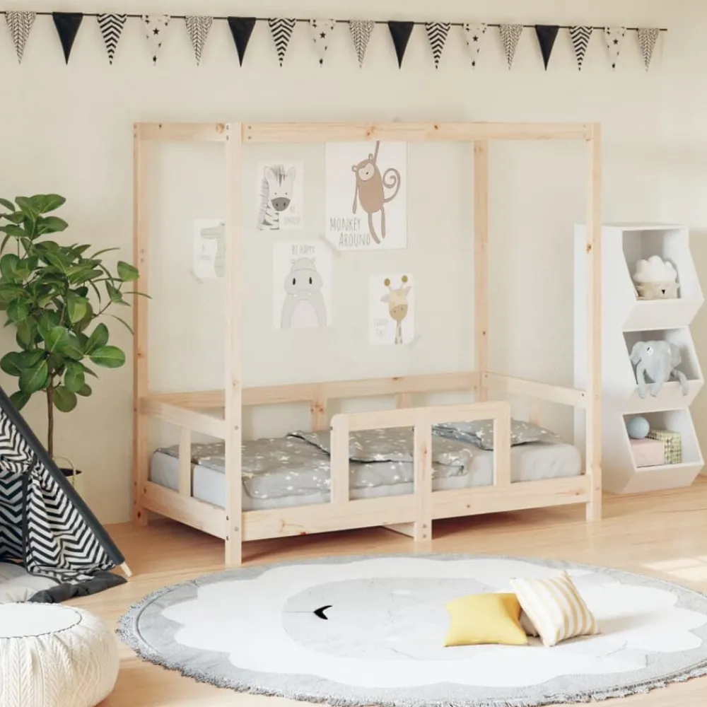 Kinderbedframe 70x140 cm massief grenenhout>vidaXL New