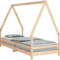 Meubelen Voor Baby'S & Peuters*vidaXL Kinderbedframe 80x200 cm massief grenenhout Naturel