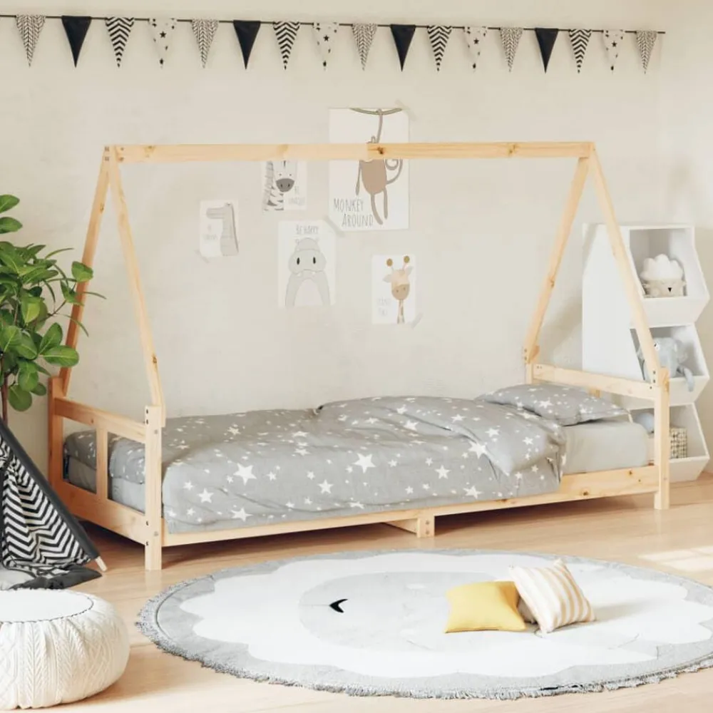 Kinderbedframe 80x200 cm massief grenenhout>vidaXL