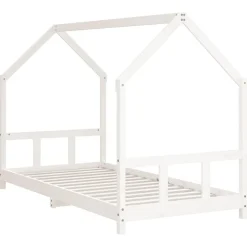 Meubelen Voor Baby'S & Peuters*vidaXL Kinderbedframe 90x200 cm massief grenenhout Wit