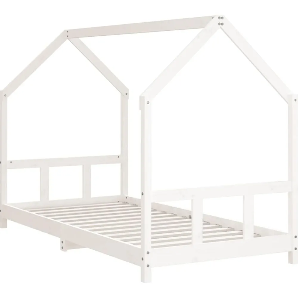 Meubelen Voor Baby'S & Peuters*vidaXL Kinderbedframe 90x200 cm massief grenenhout Wit