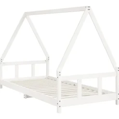 Meubelen Voor Baby'S & Peuters*vidaXL Kinderbedframe 90x200 cm massief grenenhout Wit