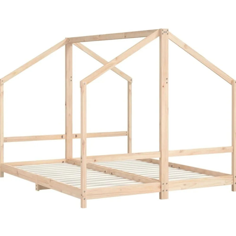 Kinderbedframe 2x(80x200) cm massief grenenhout>vidaXL