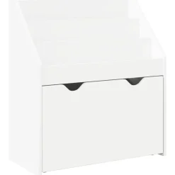 Kasten & Opbergmeubelen*vidaXL Kinderen Boekenkast met lade 60 x 29,5 x 69 cm Bewerkt hout Wit