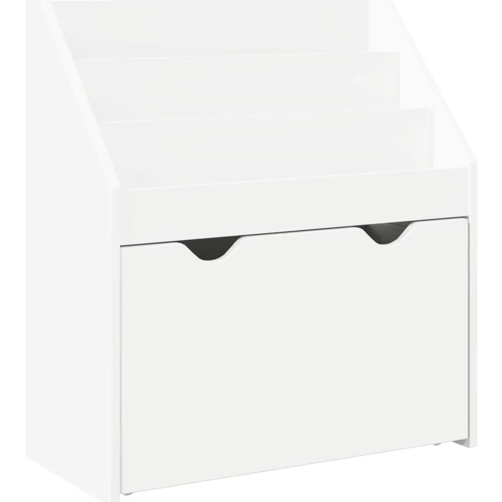Kasten & Opbergmeubelen*vidaXL Kinderen Boekenkast met lade 60 x 29,5 x 69 cm Bewerkt hout Wit