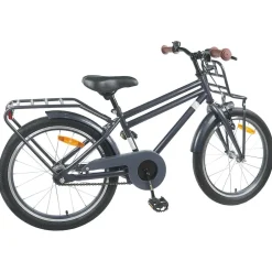 Buitensport*vidaXL Kinderfiets 18 Inch voor 5-7 jaar Donkergrijs