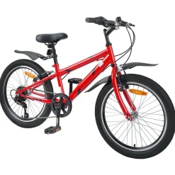 Buitensport*vidaXL Kinderfiets 20 Inch 6-Speed voor 6-11 jaar oud Rood