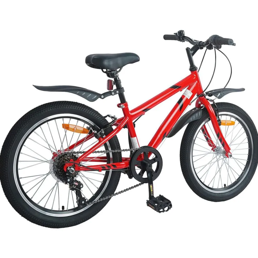 Buitensport*vidaXL Kinderfiets 20 Inch 6-Speed voor 6-11 jaar oud Rood