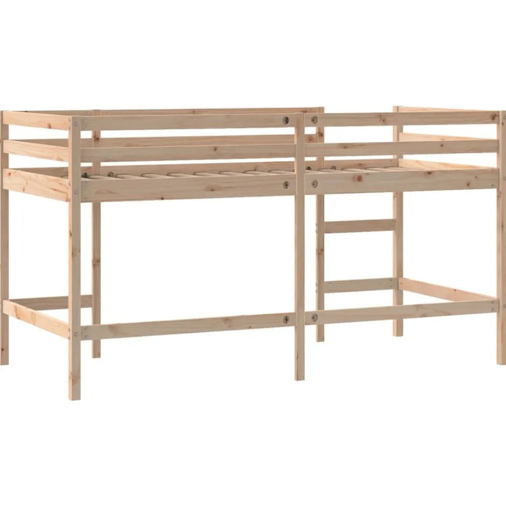 Kinderhoogslaper met ladder 80x200 cm massief grenenhout>vidaXL Outlet