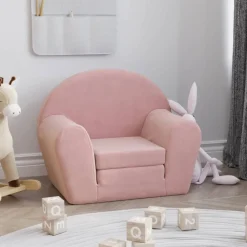 Meubelen Voor Baby'S & Peuters*vidaXL Kinderslaapbank zacht pluche Roze