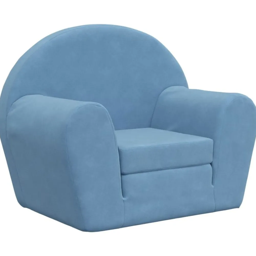 Meubelen Voor Baby'S & Peuters*vidaXL Kinderslaapbank zacht pluche Blauw