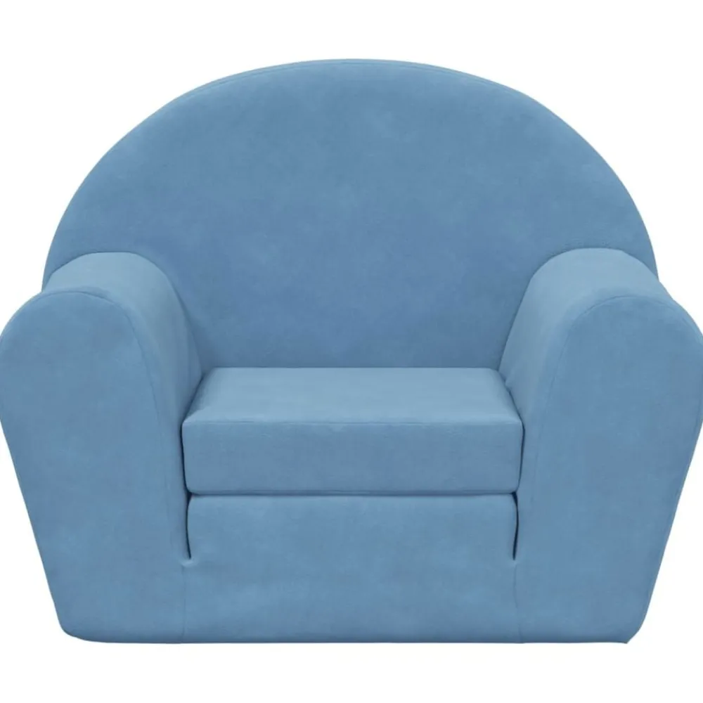 Meubelen Voor Baby'S & Peuters*vidaXL Kinderslaapbank zacht pluche Blauw