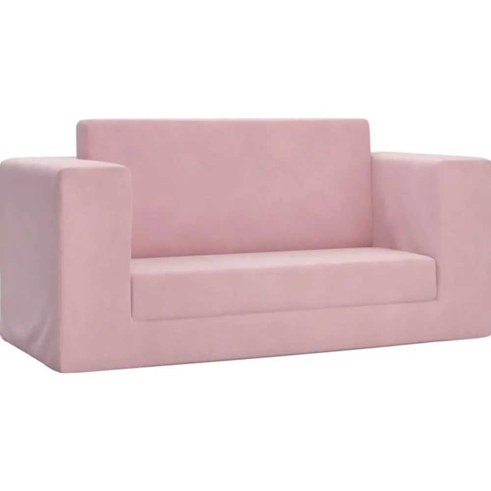 Meubelen Voor Baby'S & Peuters*vidaXL Kinderslaapbank 2-zits zacht pluche Roze