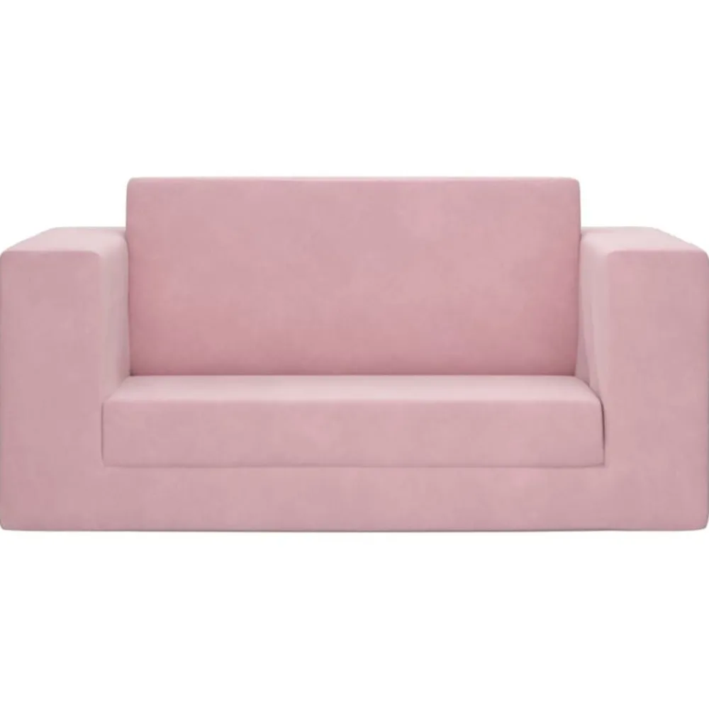 Meubelen Voor Baby'S & Peuters*vidaXL Kinderslaapbank 2-zits zacht pluche Roze