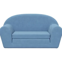Meubelen Voor Baby'S & Peuters*vidaXL Kinderslaapbank 2-zits zacht pluche Blauw