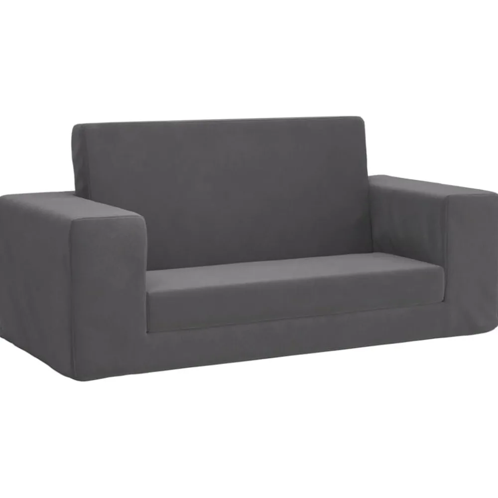 Kinderslaapbank 2-zits zacht pluche kleurig>vidaXL Discount