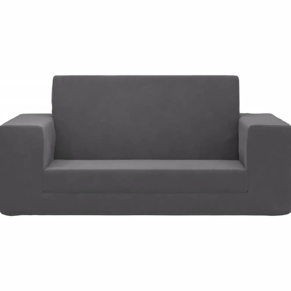 Kinderslaapbank 2-zits zacht pluche kleurig>vidaXL Discount