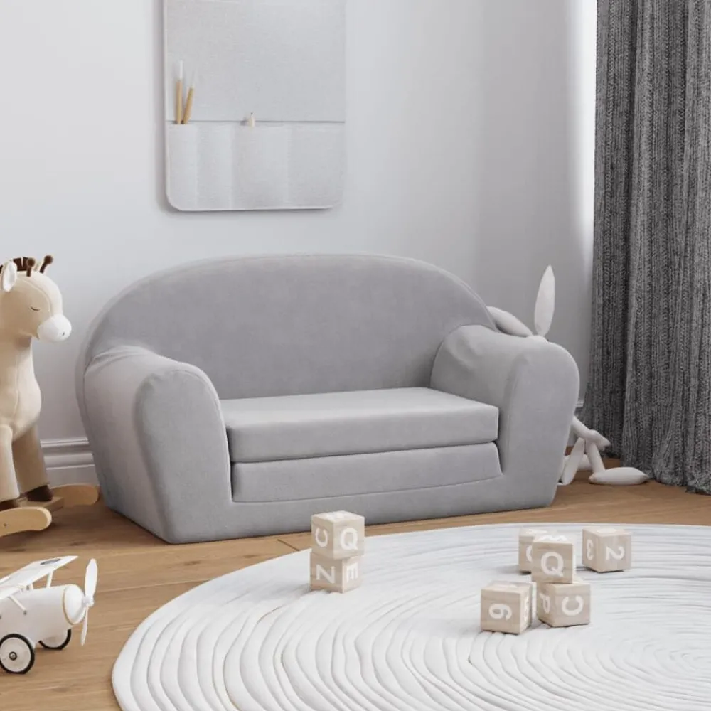Kinderslaapbank 2-zits zacht pluche>vidaXL Outlet